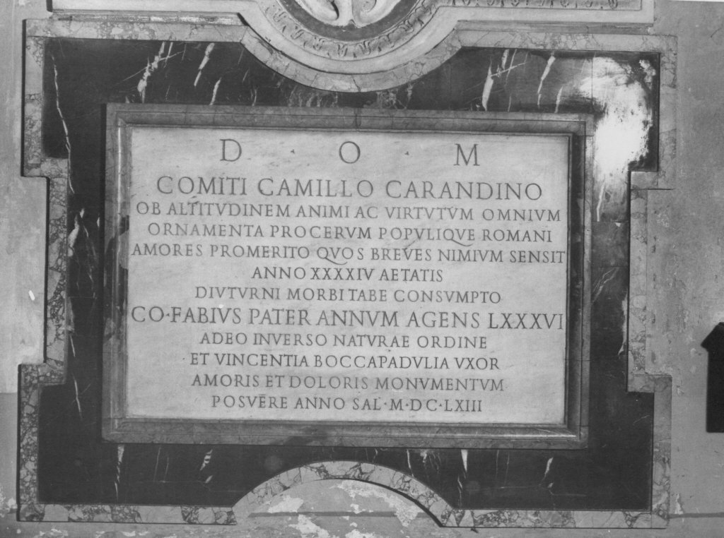 lapide commemorativa - ambito romano (sec. XVII)